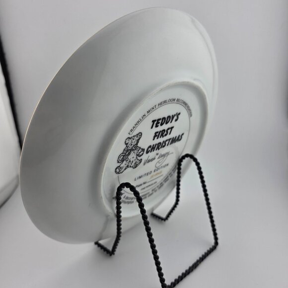 Franklin Mint Limited Teddy's First Christmas by Sarah Bengry Collector Plate - Picture 4 of 5